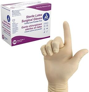 Powder Free Latex Surgeon/Surgical Gloves, Size 7, 50 Pair/Box