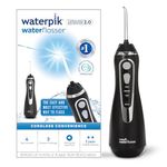 Waterpik Cordless Advanced Water Flosser, 3 Pressure Settings, Dental Plaque Removal Tool, Ideal for Travel or Small Bathrooms, USB Charger, Black, WP-582UK