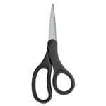 Westcott KleenEarth 7-Inch Straight Hard Handle Scissor, Black (15582)