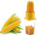 ESHTHMEL Corn Stripper Cutter with Container, Plastic Corn Kernel Remover Tool, Corn Peeler, Multi-Color, Pack of 1