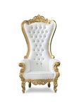 Surprise interiors Wooden Royal Wedding Chair Pure Wood // Wood Wedding Chair, Wooden Maharaja Chair, Wooden Easy Chair - White