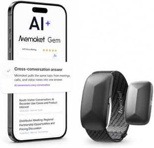 Memoket Gem Wearable AI Voice Recorder, Transcribe & Summarize, Wristband