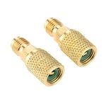 Aupoko 2Pcs R410A Straight Swivel Adapters, Brass R410A Mini Split Adapters 5/16’’ SAE Female x 1/4’’ SAE Male Quick Couplers Thread for Mini Split System A/C, HVAC and Refrigeration Service