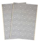 SARAL HOME EASY LIVING Cotton Multipurpose Rectangular Rug (Grey, 50X80 Cm)