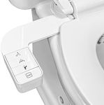 Stusgo Ultra-Slim Bidet Attachment,Non-Electric Dual Nozzle Luxe Bidet for Toilet Bidet Sprayer(Posterior/Feminine Wash) Adjustable Water Pressure, bidet seat for bidet toilet attachment (White)