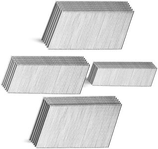 SITLDY 15 Gauge DA Angled Finish Nails, 34-Degree, 2000-Pack (2-1/2", 2", 1-1/2“, 1-1/4" 500 Per Sizes), Galvanized Assorted Size Project Pack, for Pneumatic, Electric Angled Finish Nailer