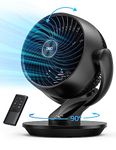 Dreo Fan for Bedroom, 13" Height Quiet Oscillating Table Fans with Remote, 70ft Powerful Airflow, Air Circulator for Room, 120° Vertical Manual + 90° Oscillation, 4 Speeds, 8H Timer, Dorm, Home