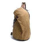 Men's Sling Backpack Waxed Canvas C