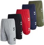 Real Essentials Mens Mesh Shorts Active Wear Athletic Short Men Basketball Pockets Workout Gym Soccer Running Summer Fitness Quick Dry Casual Clothes Sport Training Hiking, Set 14, S, Pack of 5