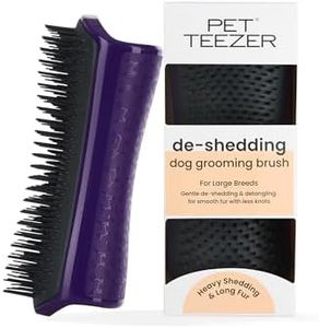 Tangle Teezer Pet Teezer, Grande Brosse de Toilettage pour Chien, pour le Bain ou sur Poil Sec, la Brosse Parfaite pour Chien pour Retirer les Poil Tombés, Violet et Gris