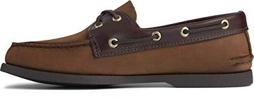 Sperry Men's A/O 2-Eye Leather Boat Shoe, Brown Buc Brown, 8 UK