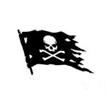 ARWY 15cm x 10cm Pirate Flag Symbol Funny Car Sticker for Truck Window Bumper Auto SUV Door Laptop Kayak Vinyl Decal