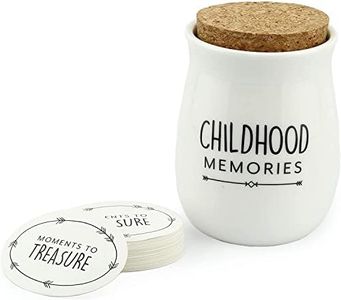 Darware Childhood Memories Ceramic Jar, Keepsake Gift with 50 Write-On Tickets