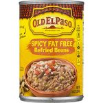 Old El Paso Spicy Fat Free Refried Beans, 453 g