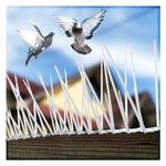 Eightiz (Pack of 7) Bird and Pigeon Spikes, Pigeon Control Spikes Anti Bird Plastic Spikes for AC Balcony Railing Window Home Protection from Pigeon Dog Monkey Crow Kabootar Transparent