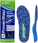 PowerStep Insoles, Pinnacle High Arch, Pain Relief Insole, Supination, High Arch Support Orthotic for Women and Men, Blue/Dark Green, Men's 12-13