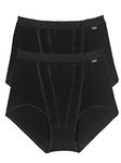 Sloggi Women Maxi 2 Pack Control Knickers, Black, 14 UK
