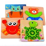 Puzzles Jigsaw for Baby Boys, Wooden Puzzles Toys for 1-3 Year Old Boys Girls Birthday Gift for 1-3 Year Old Toddlers Kids Education Toy Age 1 2 3 Baby Children