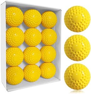 Oeab Dimpled Baseballs 12 Pack 9 Inch Practice Baseball Balls for Pitching Machine Baseball Softball for Hitting and Fielding Practice (One Dozen)