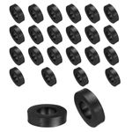 sourcing map 24pcs Rubber Spacers 20mm OD, 10mm ID, 5mm Height Round Anti Vibration Spacer Rubber Bushing Grommets Thick Rubber Washers for Home Car Accessories