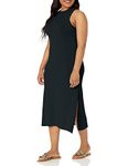 The Drop Women's Gabriela High-Neck A-Line Side-Slit Maxi Dress, Black, S