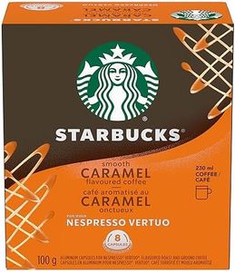 Smooth Caramel, For NESPRESSO VERTUO, Flavoured Blonde Roast, Notes of Buttery Caramel and Vanilla, NESPRESSO Coffee Capsules, 8 ct