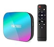 Android 9.0 TV Box 4GB RAM 64GB ROM TV Box HK1 Box Amlogic S905X3 64-bit Quad Core with Dual Wi-Fi 2.4G/5.0G, BT 4.0/ 3D Ultra HD 8K/ H.265/ 1000M LAN/USB 3.0 Smart TV Box