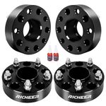 Richeer 5x5 Wheel Spacers for 2018-2024 Wrangler JL/JLU, 2011-2024 Grand Cherokee WK2, 2019-2024 Gladiator JT, Durango, 1.5 inch 5x127mm Forged Wheel Spacer with 14x1.5 Studs &71.5mm hub bore