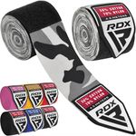 RDX Boxing Hand Wraps Inner Gloves, 4.5m Elasticated Thumb Loop Bandages, Men Women Under Mitts Straps Wrist Protection, Muay Thai MMA Kickboxing Martial Arts, Speed Bag Punching Training