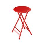 Lavish Home 82-0827R Trademark Collection 24x14 Cushioned Folding Stool-Red