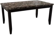 ACME 70520 Idris Faux Marble Top Dining Table, Espresso Finish