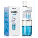 ZOFGENOW Automatic Mouthwash Dispenser for Bathroom,Bathroom Accessories 19.4 Fl Oz Dispensers with Magnetic Cups,Adjustable Dispensing Levels, Wall Mounted Dispenser,Suitable for All Age Groups,White