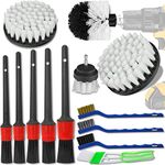 GOH DODD 13 Pieces Car Cleaning Kit, Auto Detailing Brush Set for Cleaning Wheels, Interior, Exterior, Leather, Dashboard, Air Vents, Emblems