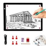 Elice A4 Ultra-Thin Portable Led Light Box, Led Light Pad with 4 Magnets, Light Copy Board Tracing Pad for Diamond Painting Drawing Sketching Animation by USB Powered