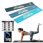 Glute Bands For Women- Mini Bands Resistance Leg Bands Set For Exercise Restraint Bands by Iron Core Fitness, Ocean Blue. 3 Pack