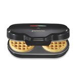 Proctor Silex Petite Double Waffle Maker, Nonstick Grids, Makes 4" Round Waffles, Black, 26102