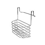 Spectrum Diversified Duo Over-The-Cabinet Towel Bar & Medium Basket, No Installation 2-in-1, Sink Storage & Organization, Small, Chrome