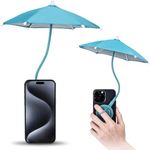 Magnetic Phone Umbrella for Sun,Outdoor Phone Sun Shade Shield with Flexible Angle Design & Rotatable Phone Ring,Umbrella for iPhone 15 14 13 12 Pro Max Plus,Mag-Safe Case & All Phones Anti-Glare BLUE