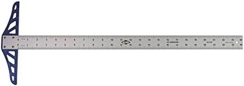 ALVIN ALT24 Aluminum Graduated T Square, Drawing and Design Tool for Students and Professionals, Great for Carpentry, Drafting, Architecture, Engineering, and Art - 24 Inches