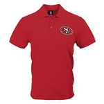 FOCO NFL San Francisco 49ers Mens Polo Short Sleeve ShirtPolo Short Sleeve Shirt, Casual Color, XXL