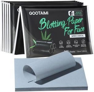 Gootaimi 1200PCS Blotting Paper for Oily Skin, Natural Bamboo Charcoal Blotting Paper, 100 * 70MM Large Oil Blotting Sheets for Face, Makeup