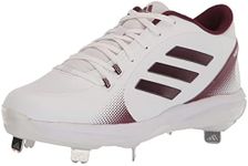 adidas Women's Purehustle 2 Baseball Shoe, White/Team Maroon/Team Collegiate Burgundy, 5.5