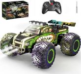 Zappido Remote Control Car,RC Cars Toy,High Speed 20 KM/H RC Truck Off-Road with 2 Headlights and 2 Rechargeable Battery,Dinosaur Toys Gift for Adult Boys Kids 4+ Years