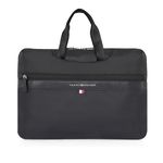 Tommy Hilfiger Unisex Grenada Polyester 14 Inch Laptop Business Case, Black