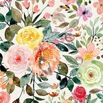 Floral Contact Paper Floral Peel and Stick Wallpaper Self-Adhesive Removable Wallpaper,Decorative Waterproof Wallpaper and Shelf Liner Wall Stickers