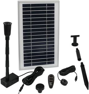 Sunnydaze 105 GPH Solar Pump and Panel Kit with Battery Pack and Remote Control - 55-Inch Lift