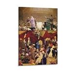 Realistic Art, American Impressionism Painting The Sawdust Trail by George Bellows Wall Art Poster Scroll Canvas Painting Picture Living Room Decor Home Framed/Unframed 12x18inch(30x45cm)