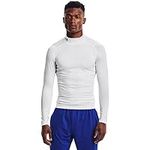 Under Armour Men's UA HG Armour Comp Mock LS Shirt White