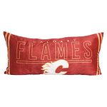 Nemcor NHL Calgary Flames Body Pillow, Fluffy and Soft Long Side Sleeper Pillow for Hockey Sports Fan, Large 18" x 36", Red (91901-PIL-BODY-CALG)