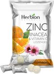 Herbion Naturals Zinc, Echinacea & Vitamin C Lozenges with Natural Orange Flavor - 25 CT – Dietary Supplement for Adults & Children 5+ – Supports Immune System – Promotes Wellness for the Whole Family
